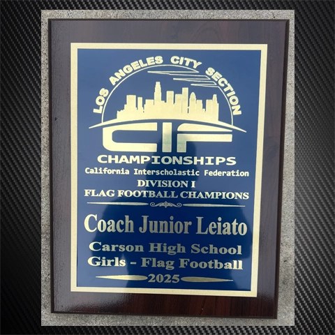 Engraved cherry wood plaque